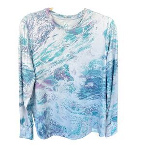 Realtree Apect Fishing Shirt Adult Large Long Sleeve Performance White Rashguard